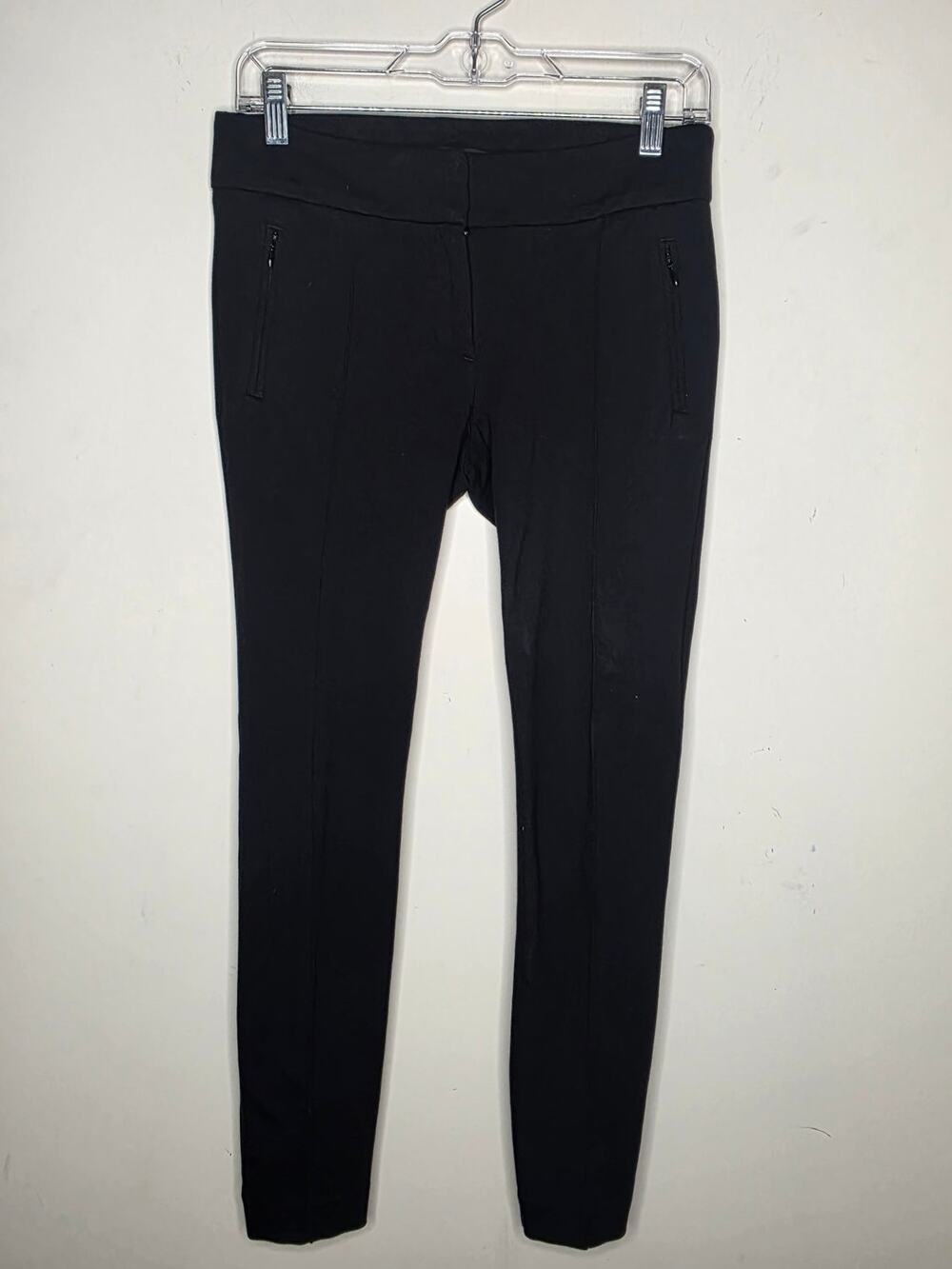 Ann Taylor Loft black skinny pants with zipper pockets - 0